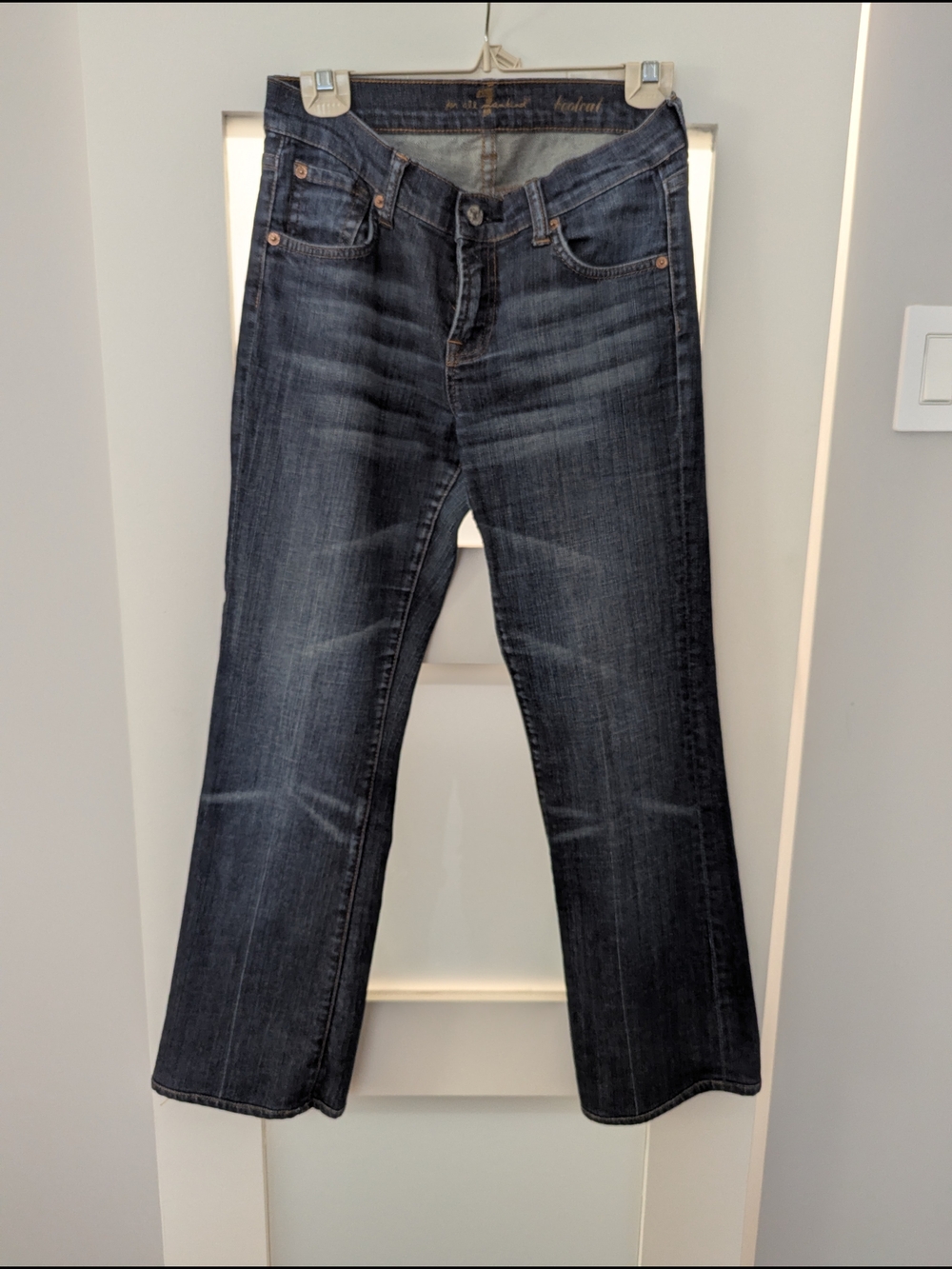 7 For all Mankind Dark Wash Bootleg Jeans